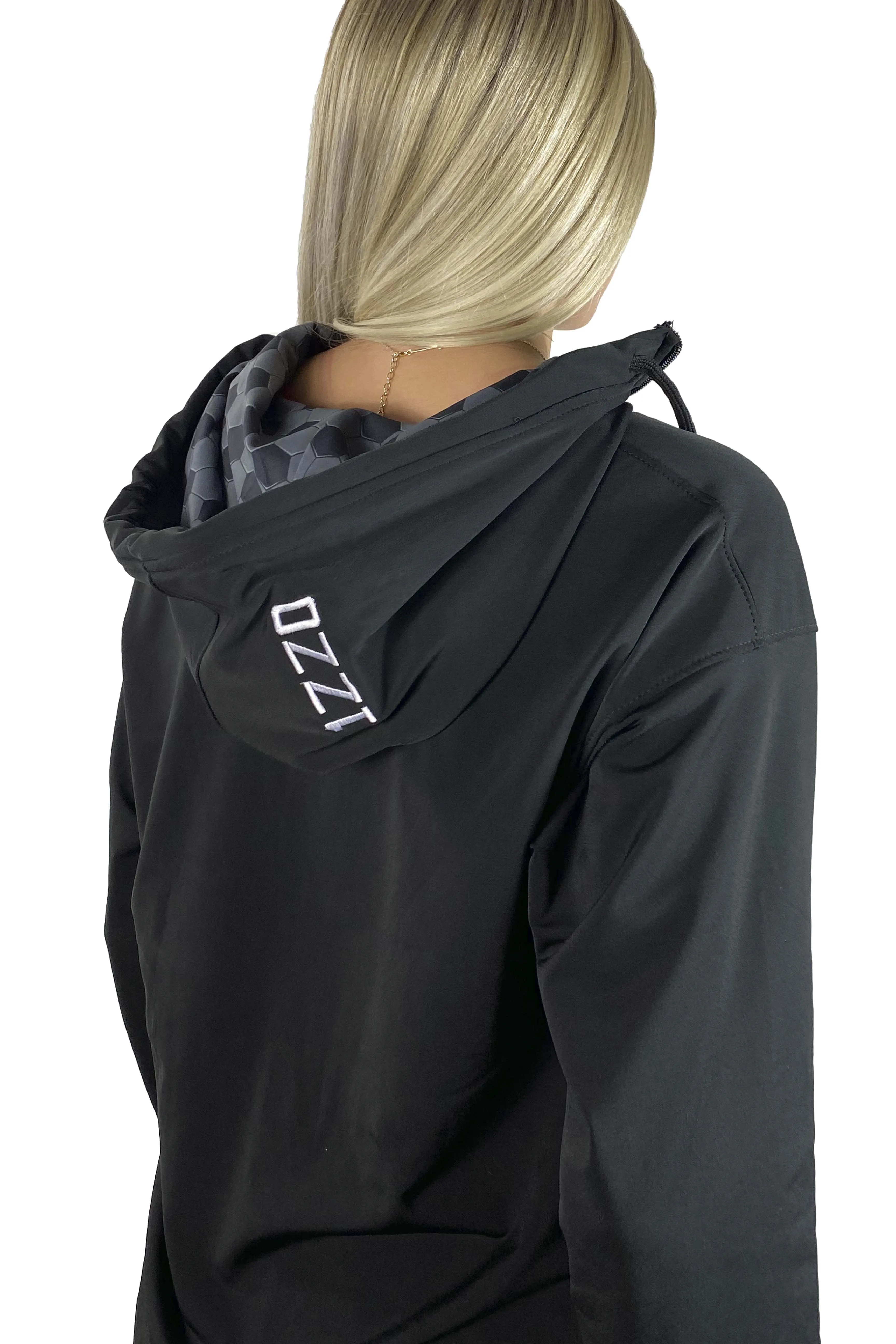 941- 1ZZ0 Soccer Full Zip Snorkel Neck Hoodie/ Black