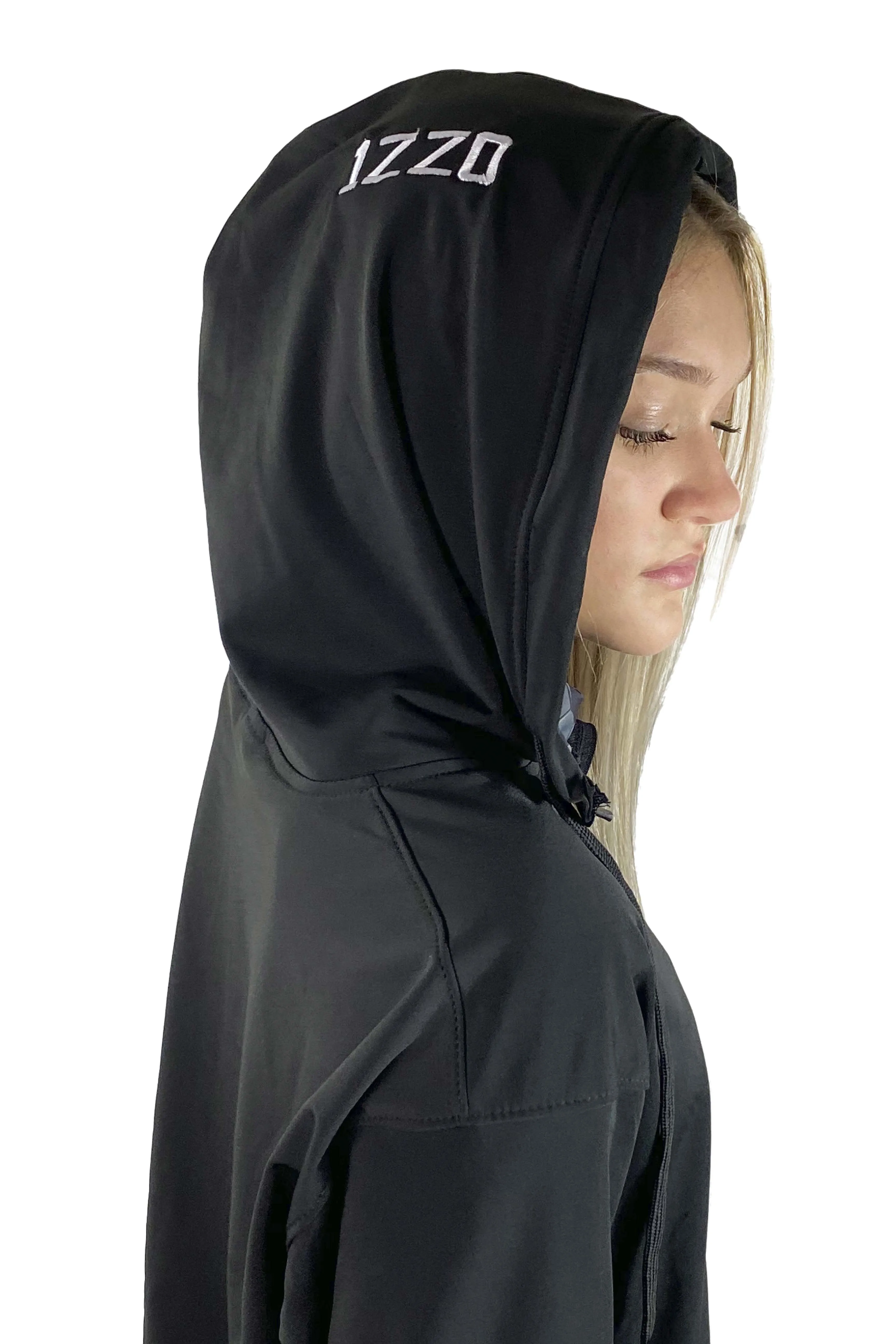 941- 1ZZ0 Soccer Full Zip Snorkel Neck Hoodie/ Black