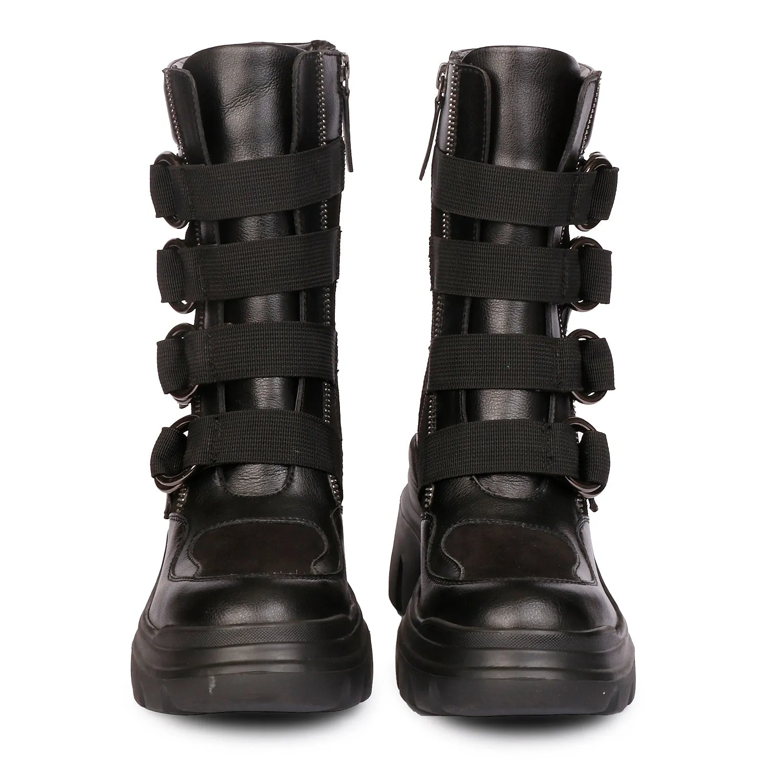 Alyssa Suede and Leather Ankle Boots