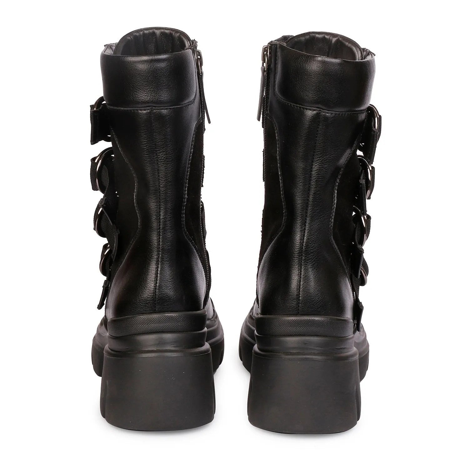 Alyssa Suede and Leather Ankle Boots
