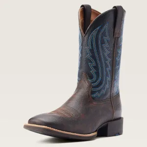 Ariat Men's Dark Brown Sport Big Country Broad Square To Western Boots with Black Tops