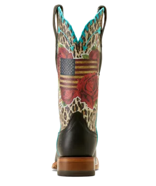Ariat Womens Frontier Rodeo Quincy Black/Mus Mey