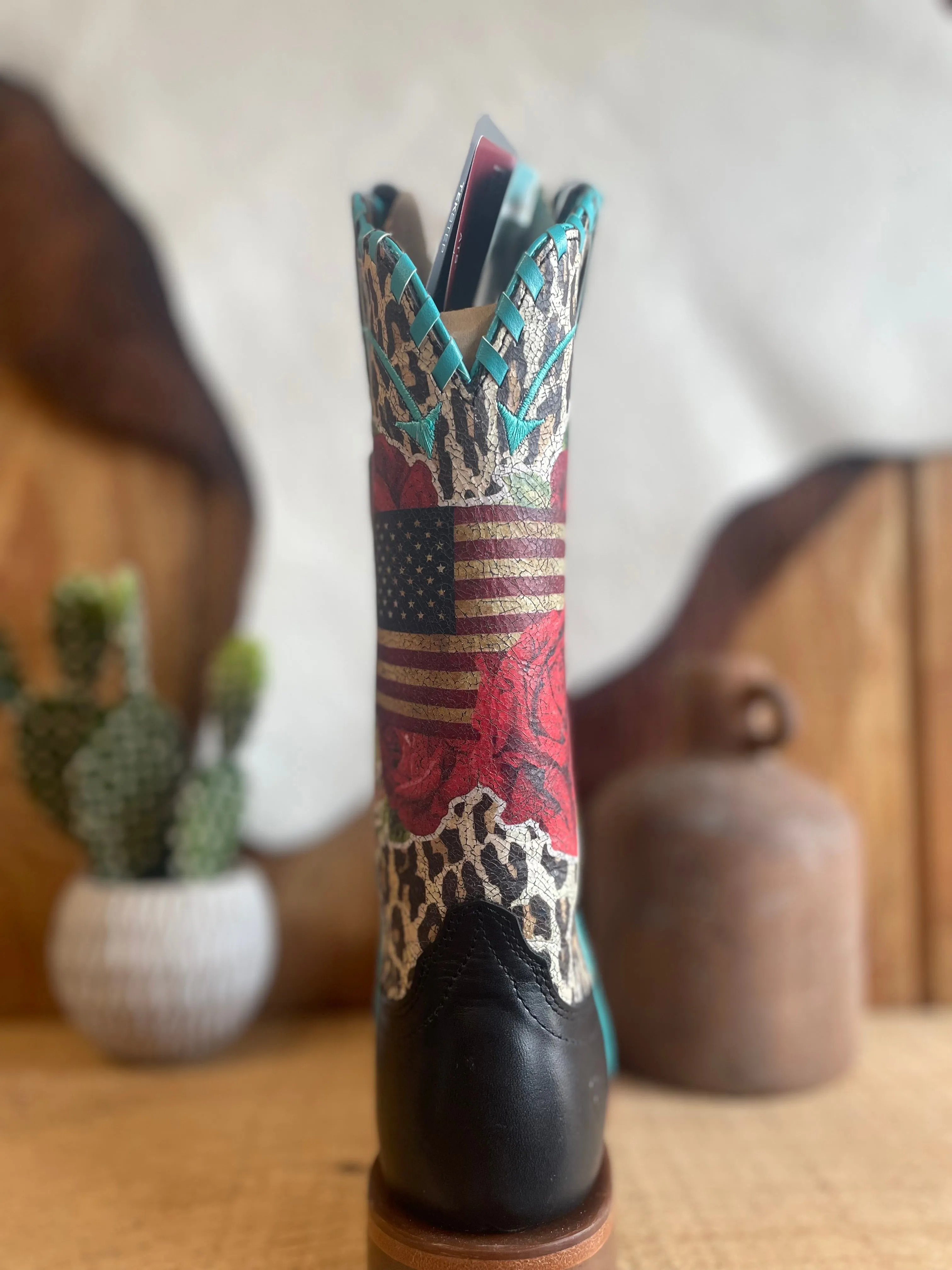 Ariat Womens Frontier Rodeo Quincy Black/Mus Mey