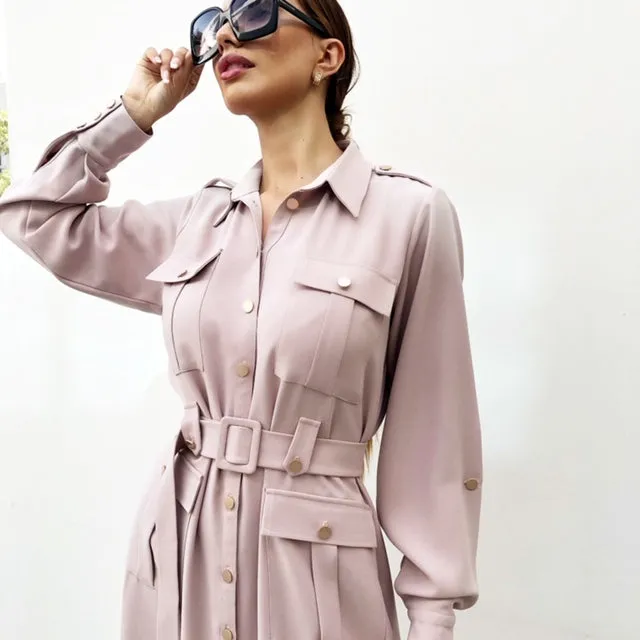 AW19 UTILITY SAFARI MIDI DRESS