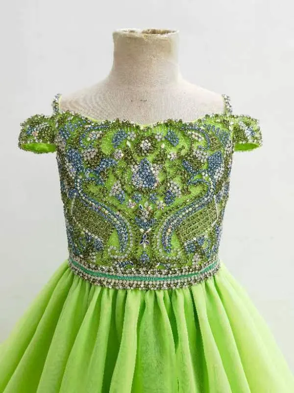 Best Beauty Little Girls Stunning Evening Gown