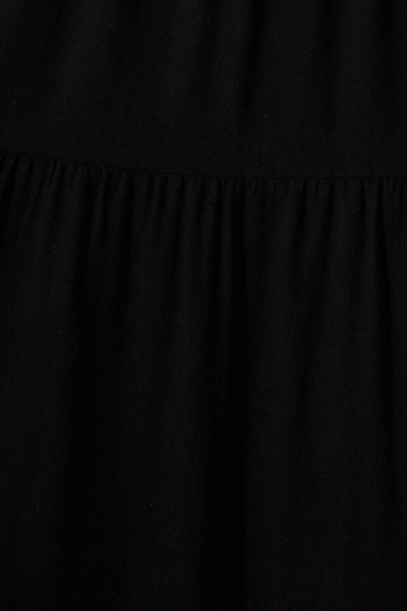 Black Linen Blend Maxi Dress by Estefani