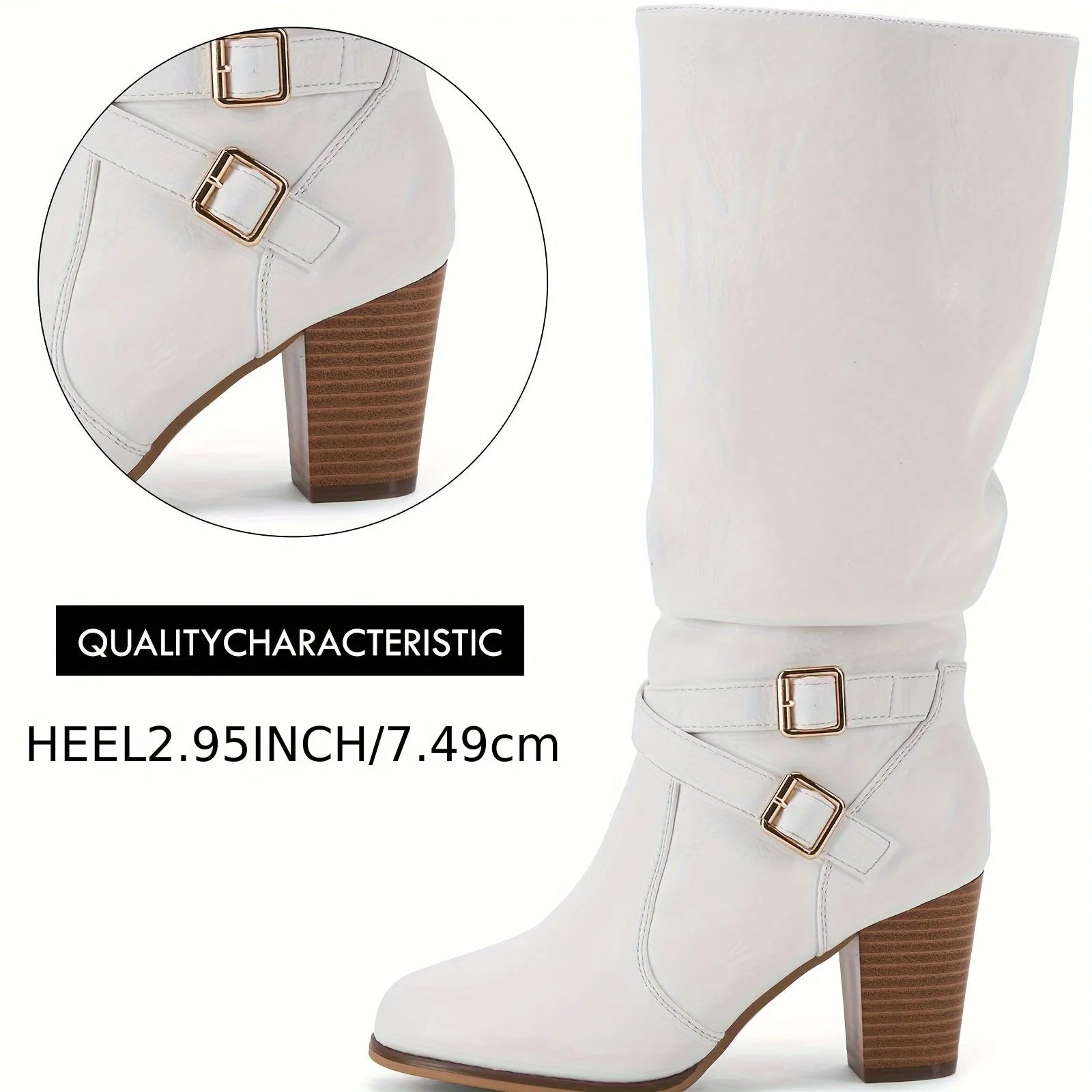 Black Mid-Calf Boots with Chunky Heel – Stylish & Versatile