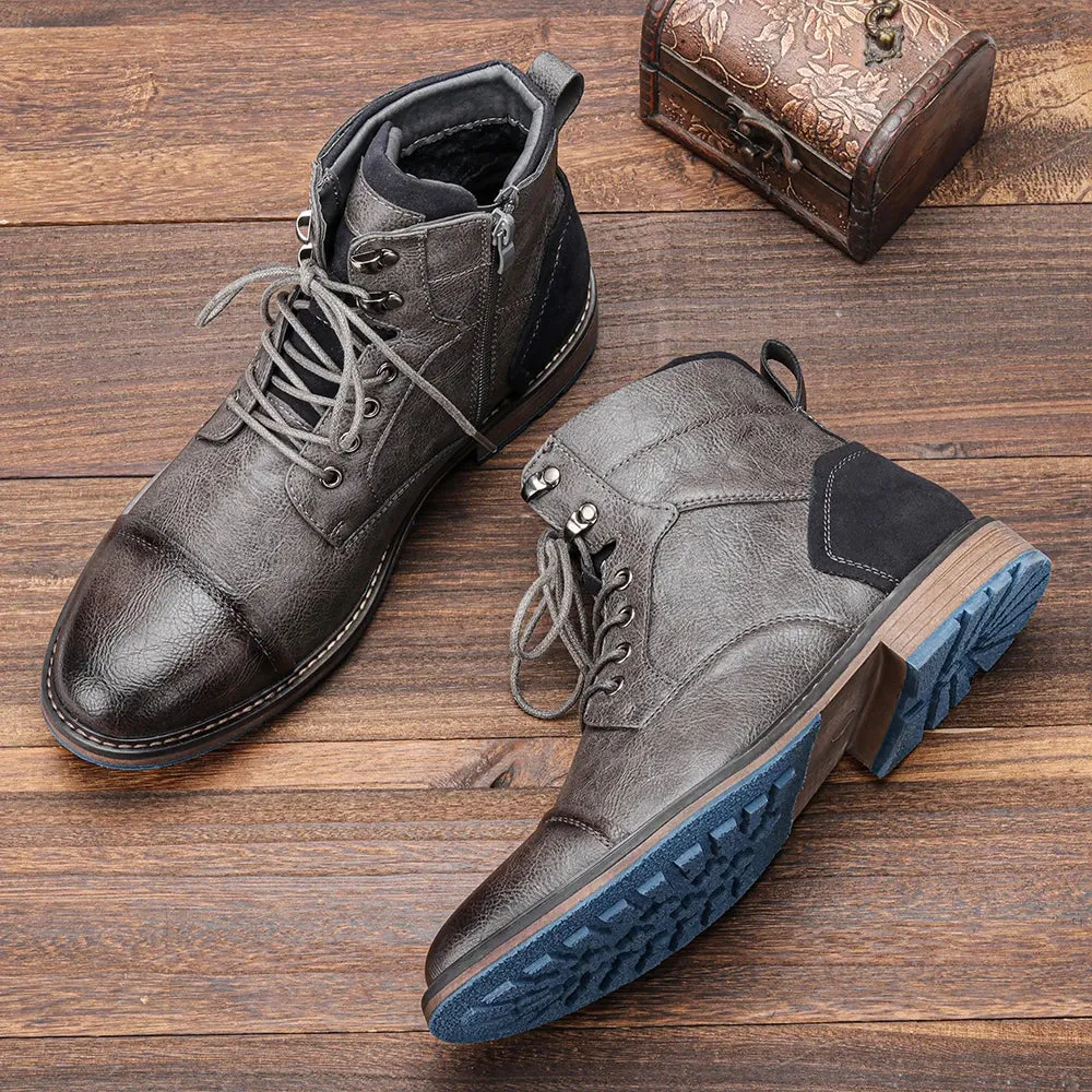 Boots Maverick™ | Men's Leather Ankle Boots | Durable, Slip-Resistant Sole & Casual Comfortable Fit