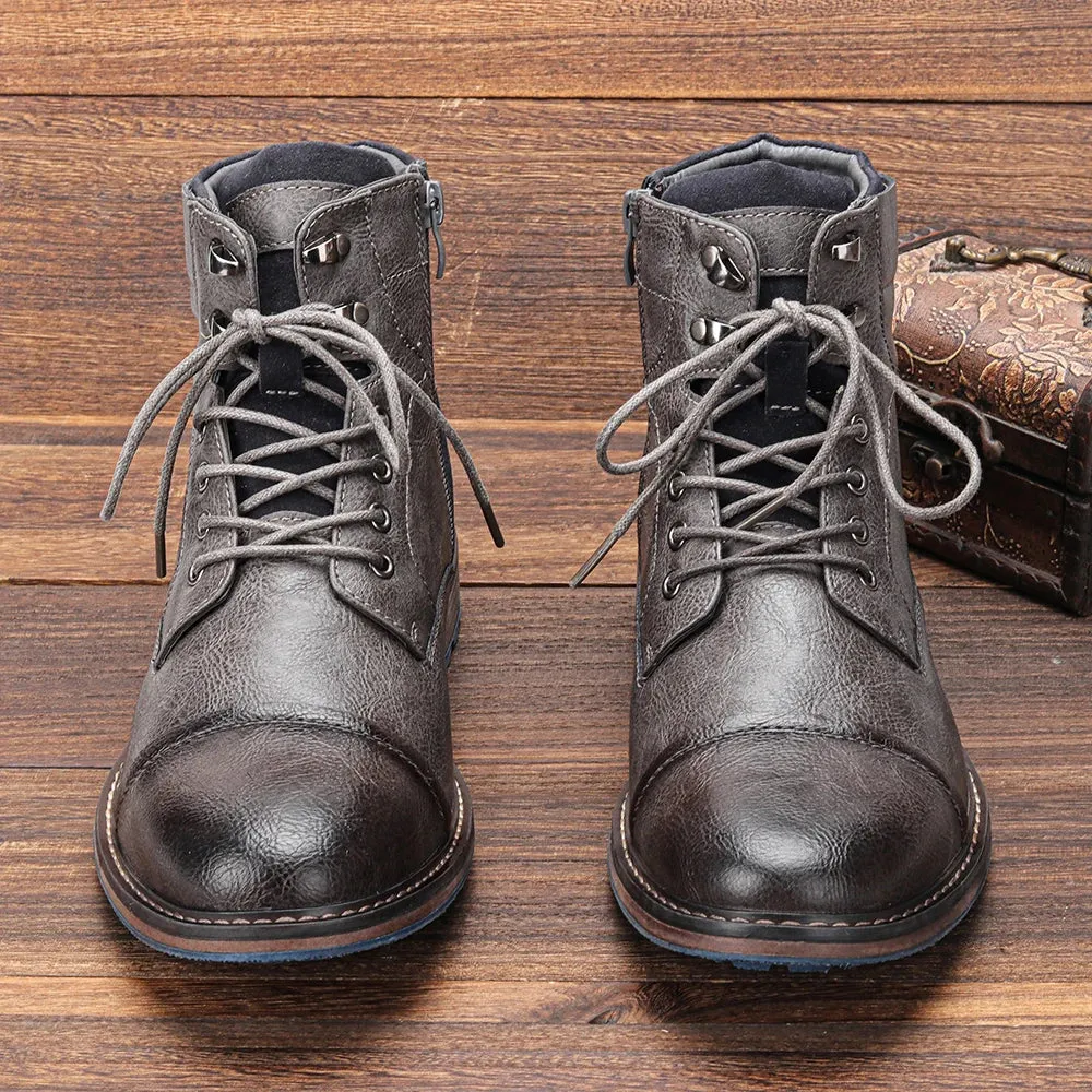 Boots Maverick™ | Men's Leather Ankle Boots | Durable, Slip-Resistant Sole & Casual Comfortable Fit