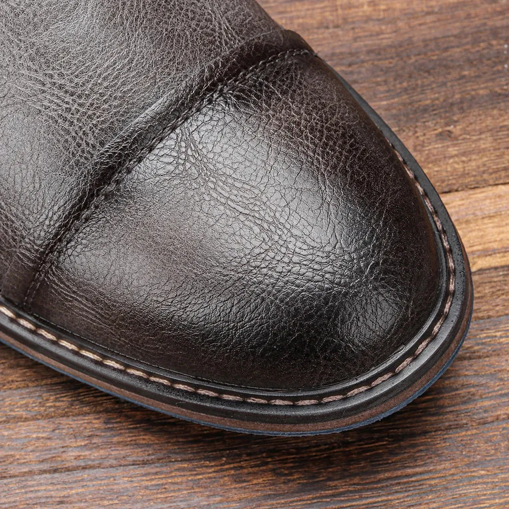 Boots Maverick™ | Men's Leather Ankle Boots | Durable, Slip-Resistant Sole & Casual Comfortable Fit