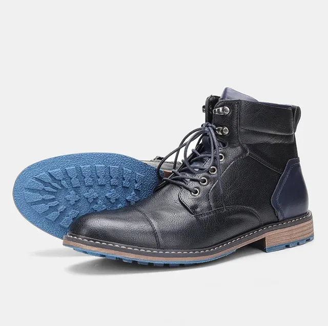 Boots Maverick™ | Men's Leather Ankle Boots | Durable, Slip-Resistant Sole & Casual Comfortable Fit