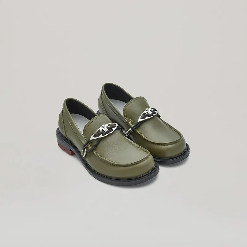 both - RE:RE MOCCASIN LOAFER-BROWN/GREY
