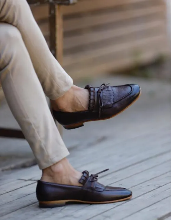 Brown Kiltie Loafers