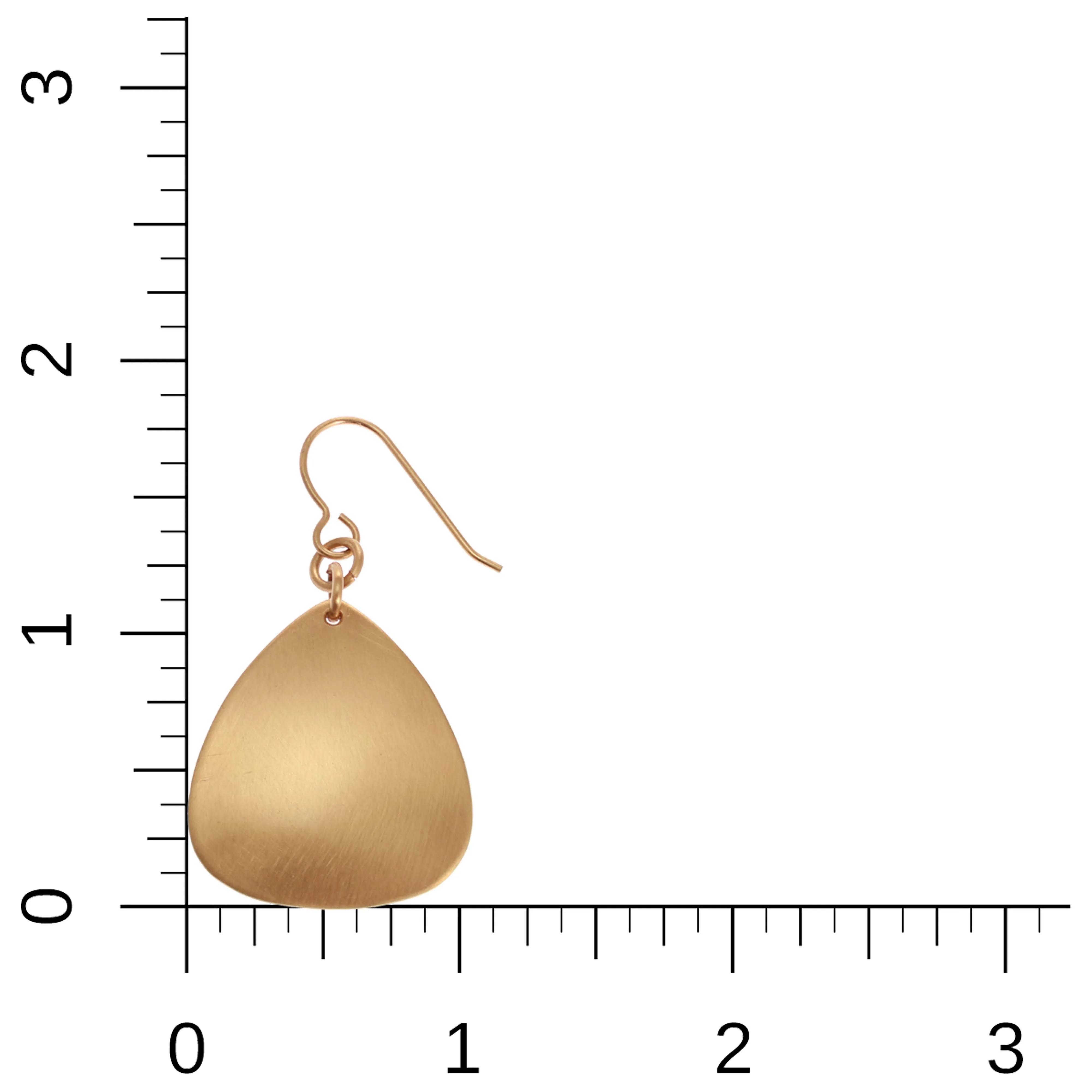 Brushed Bronze Triangular Drop Earrings