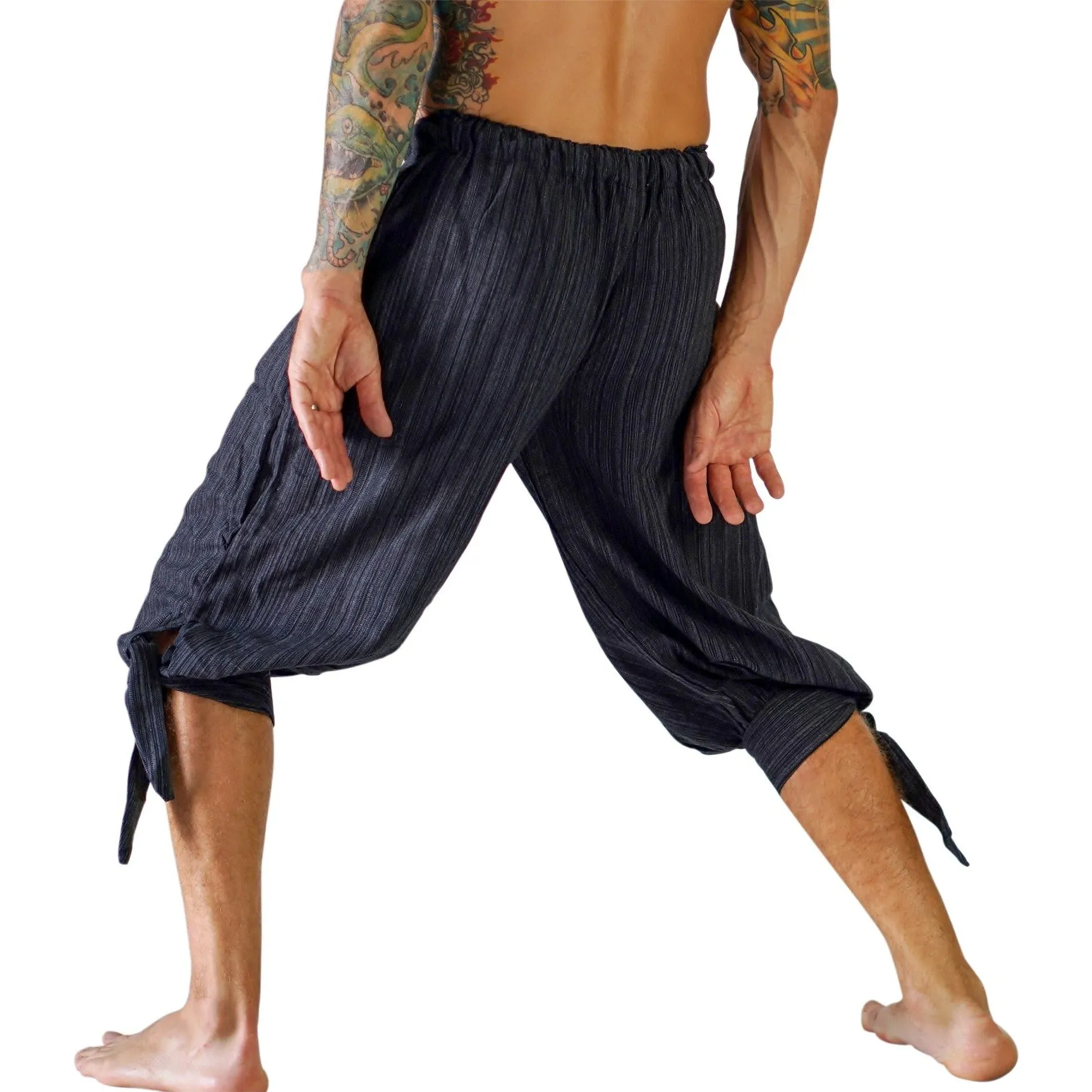 'Buccaneer' Pirate Pants - Striped Black