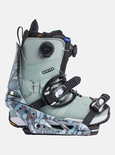 Burton Lexa Snowboard Bindings Womens 2025 Blue Buterflies