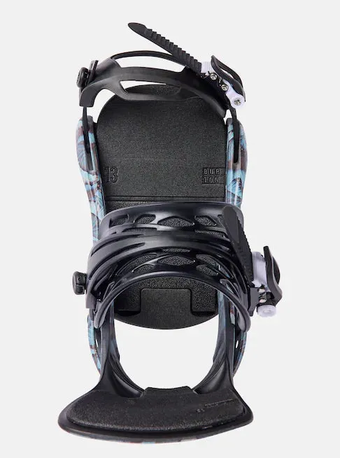 Burton Lexa Snowboard Bindings Womens 2025 Blue Buterflies