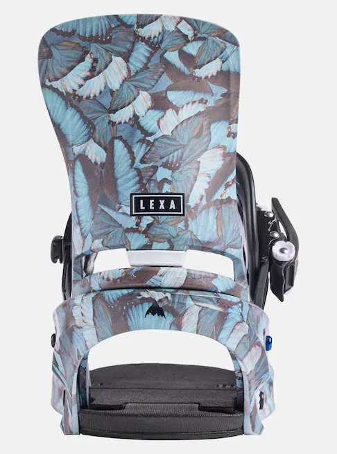Burton Lexa Snowboard Bindings Womens 2025 Blue Buterflies