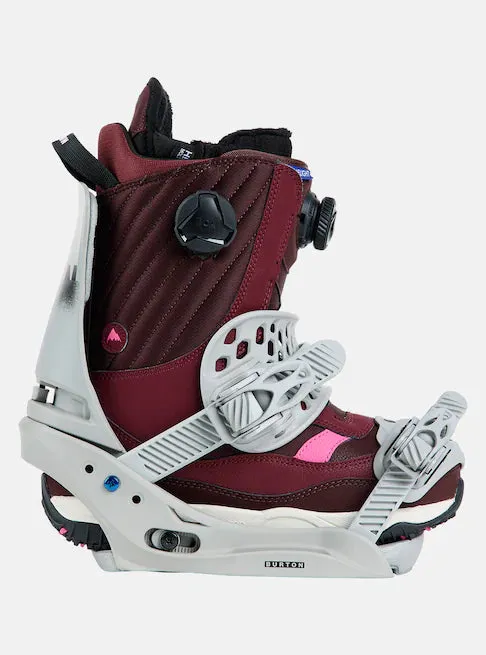 Burton Lexa X EST Snowboard Bindings Womens Grey / Logo