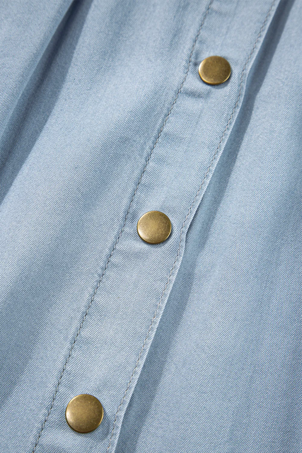 Buttoned Long Denim Skirt