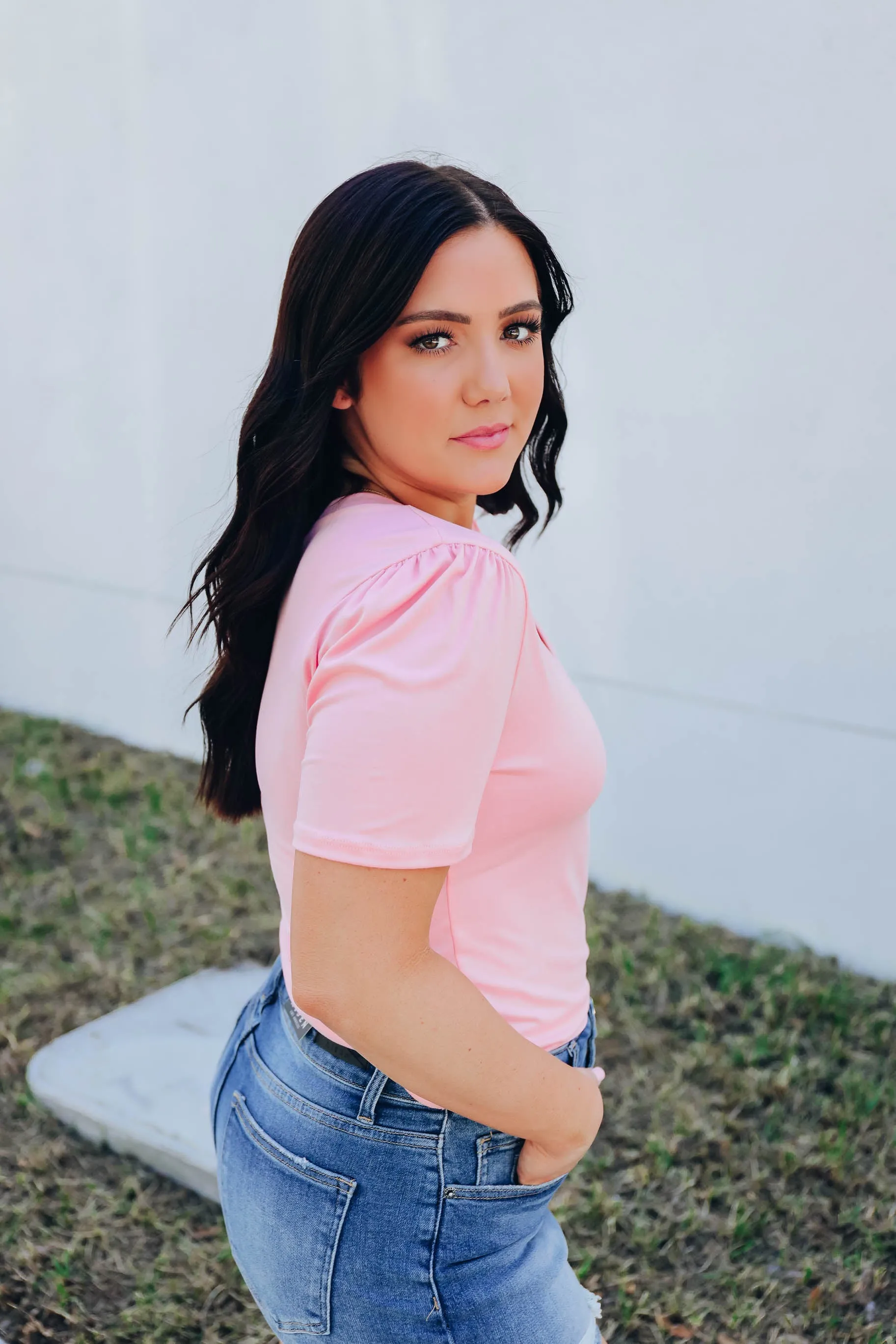 Calida Classic V-Neck Tee - Peach