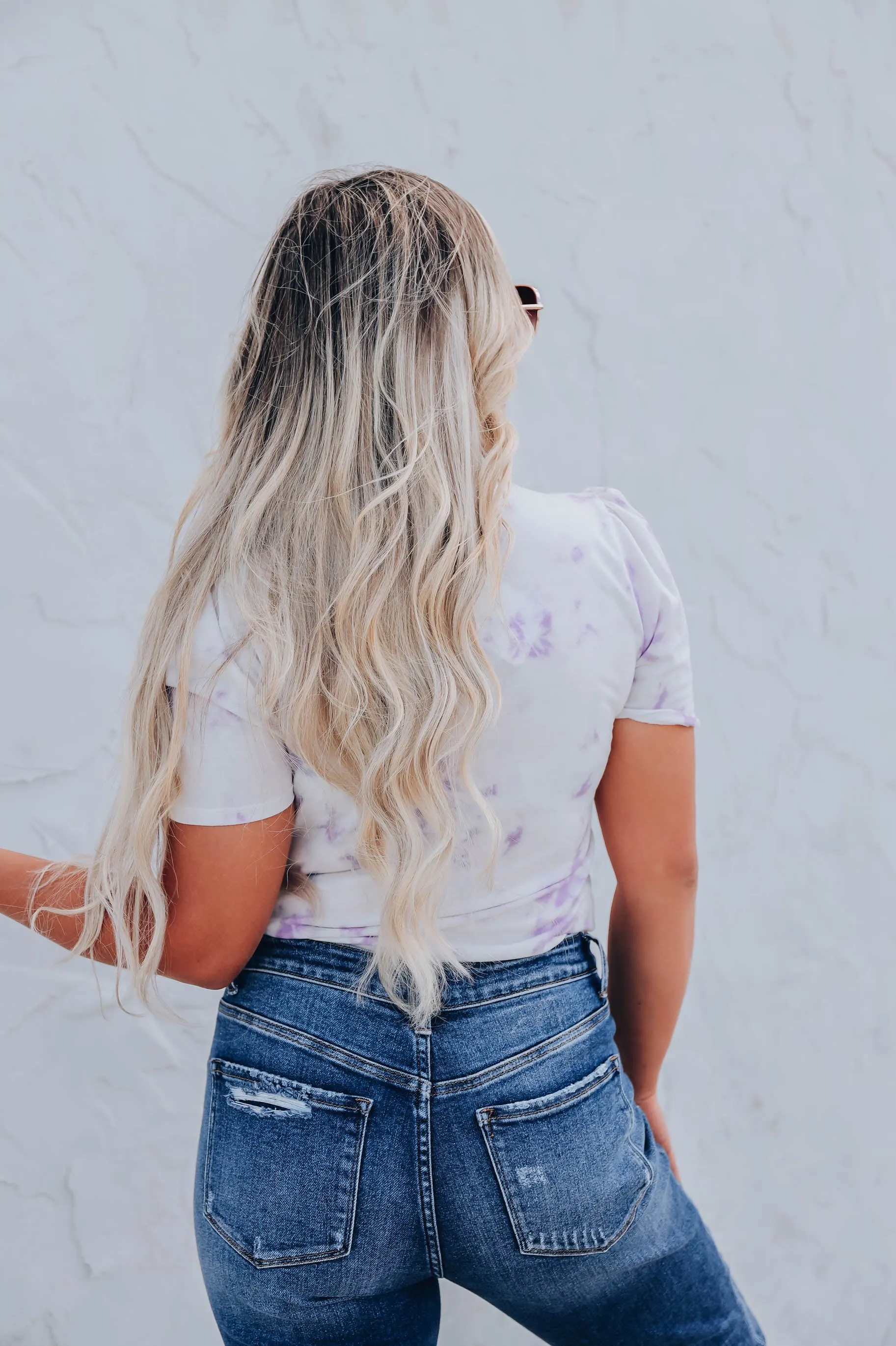 Calida Classic V-Neck Tie Dye Tee - Lavender