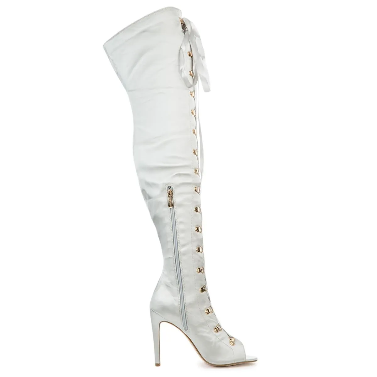 Cape Robbin Olga-26 Gray High Heel Boot GRAY