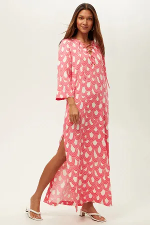 Catamaran Dress (Coral Crush/Whitewash)
