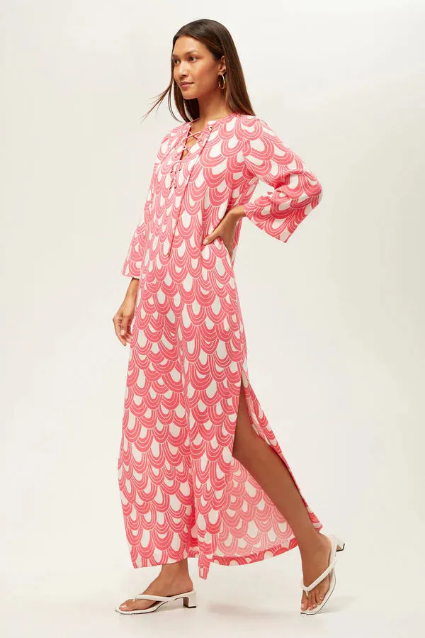 Catamaran Dress (Coral Crush/Whitewash)
