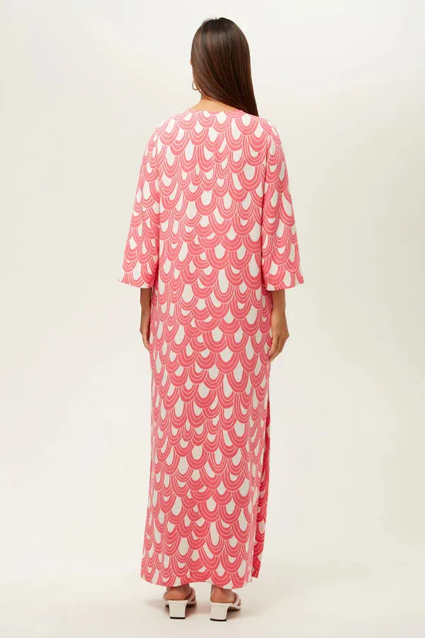 Catamaran Dress (Coral Crush/Whitewash)