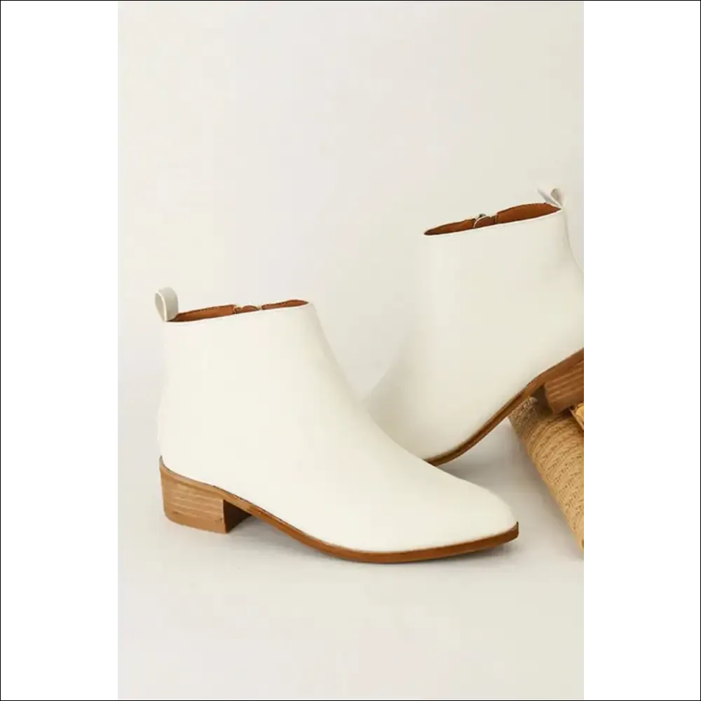 Chic PU Leather Block Heel Boots for Trendy Women