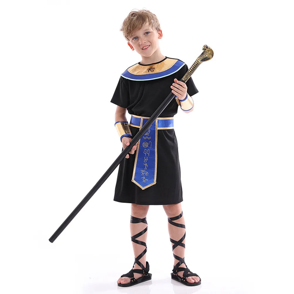 Childrenswear Kids Children Egyptian Pharaoh Cosplay Costume Masquerade Party Dress Stage Dress Up