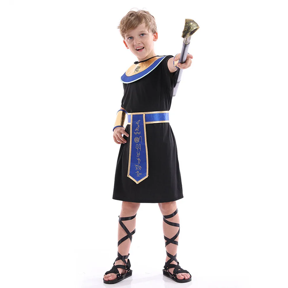 Childrenswear Kids Children Egyptian Pharaoh Cosplay Costume Masquerade Party Dress Stage Dress Up