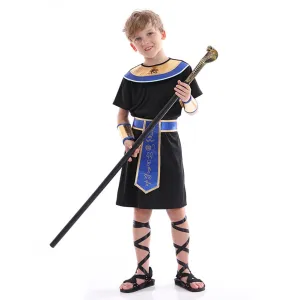 Childrenswear Kids Children Egyptian Pharaoh Cosplay Costume Masquerade Party Dress Stage Dress Up