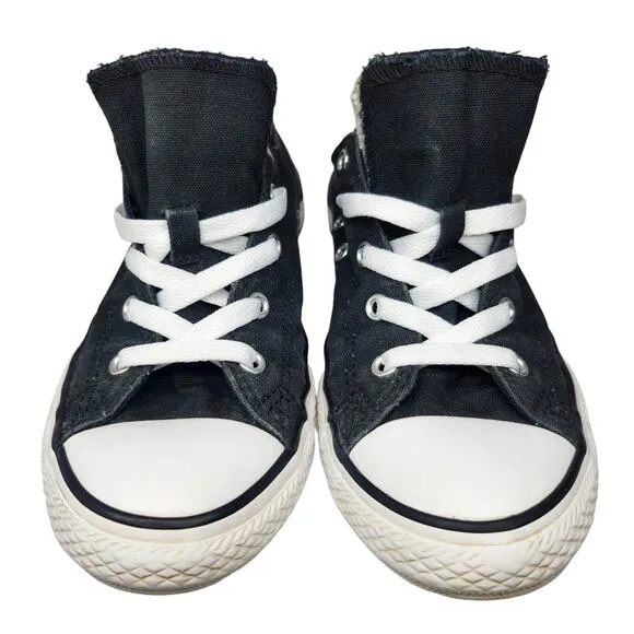 Converse All Star Shoes Juniors 4 Black Double Tongue Stars Shimmer Silver Gold