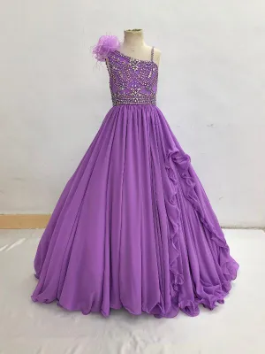 Custom Stunning Junior Miss Purple Pageant Dresses