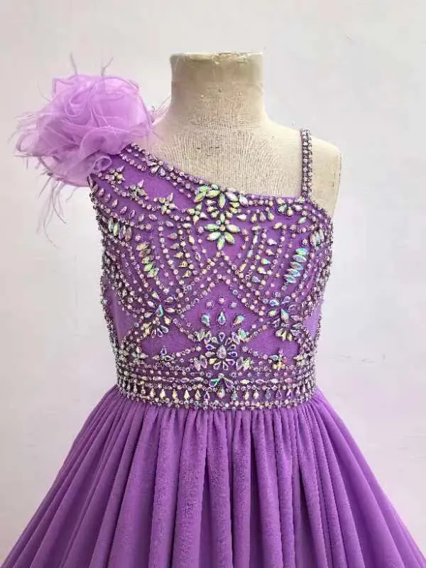 Custom Stunning Junior Miss Purple Pageant Dresses