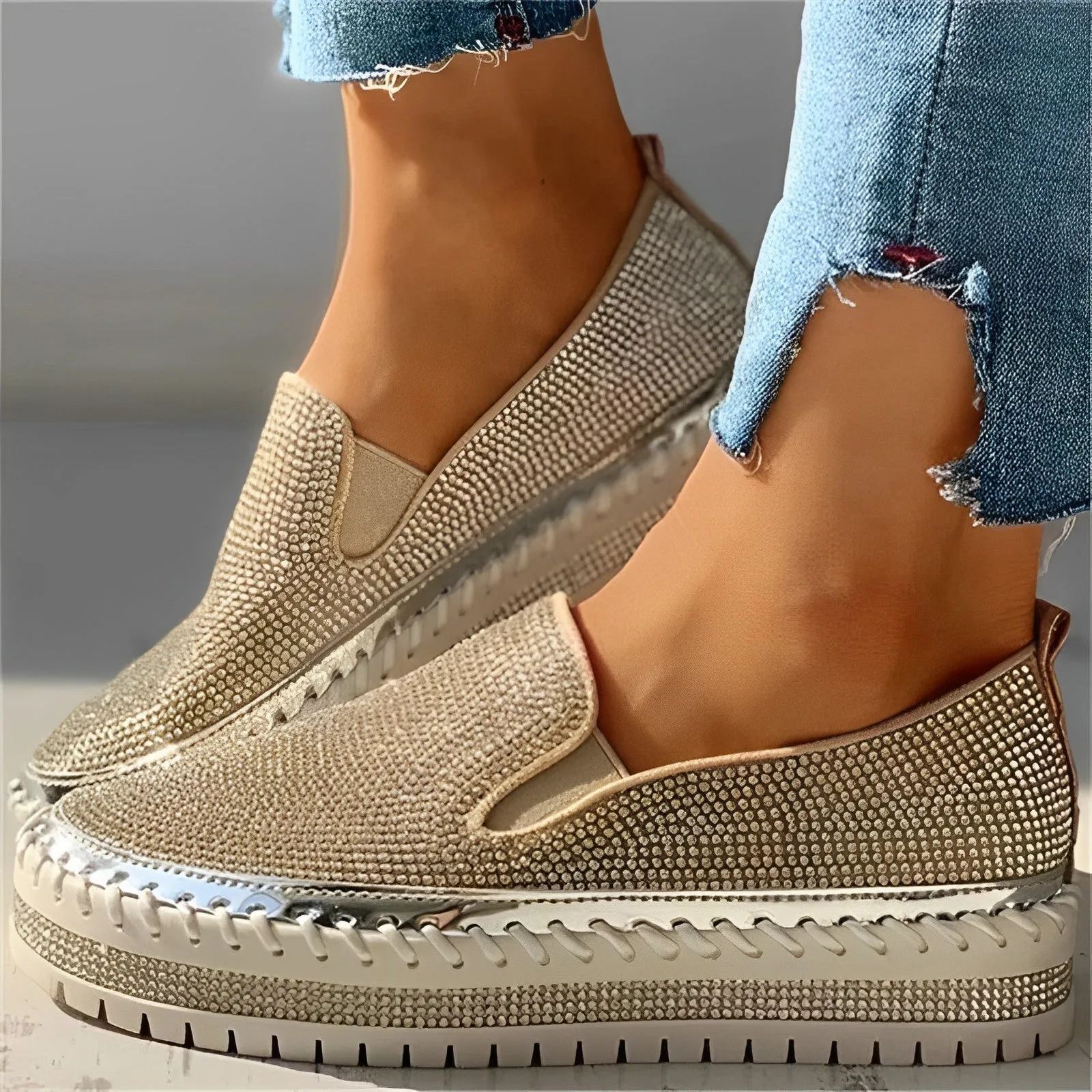 Dana® | Glittering Diamond Loafers