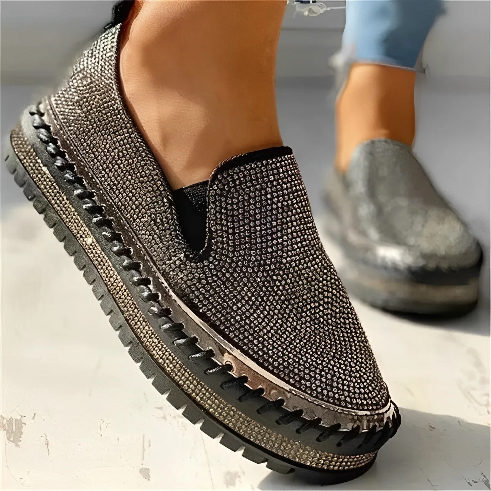 Dana® | Glittering Diamond Loafers