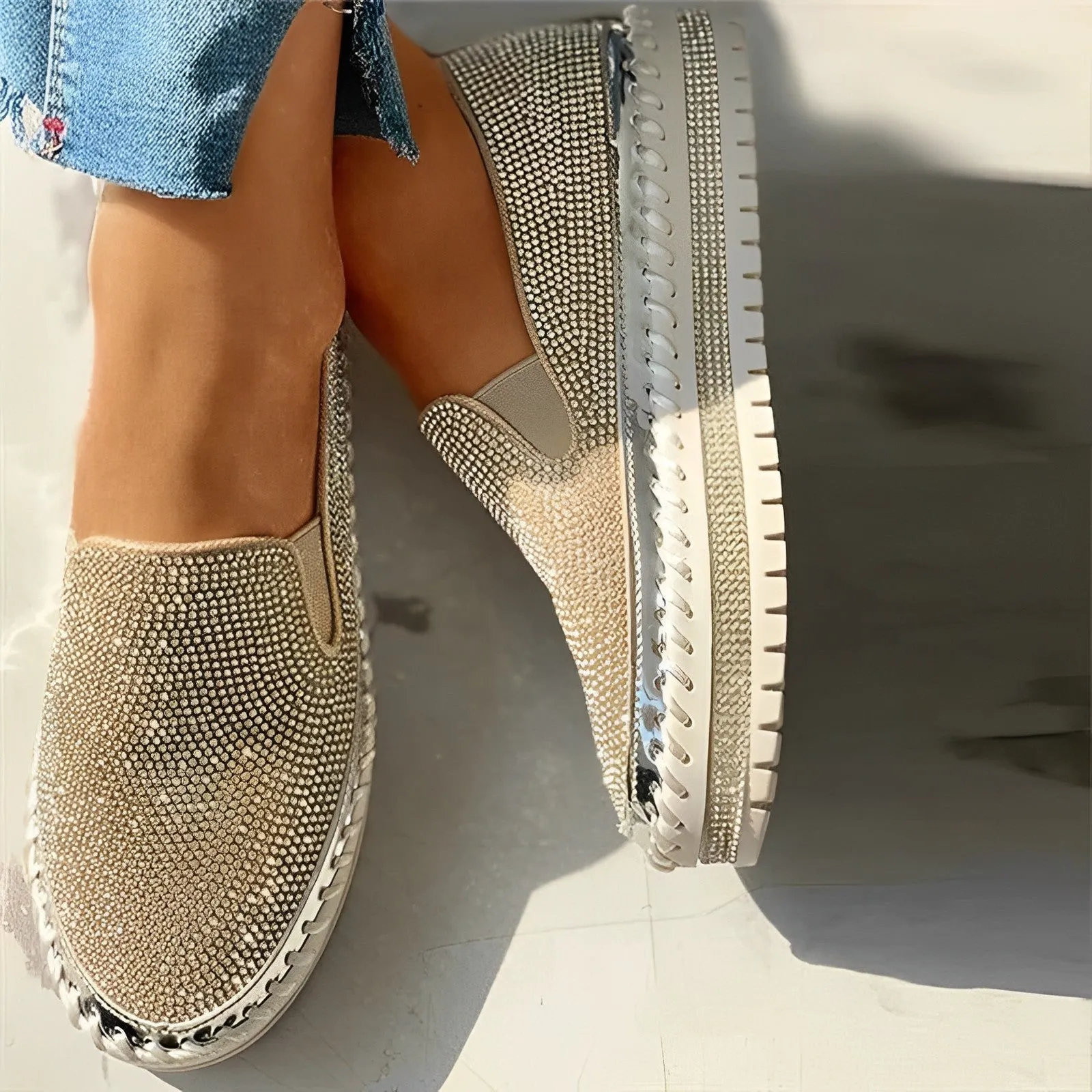 Dana® | Glittering Diamond Loafers