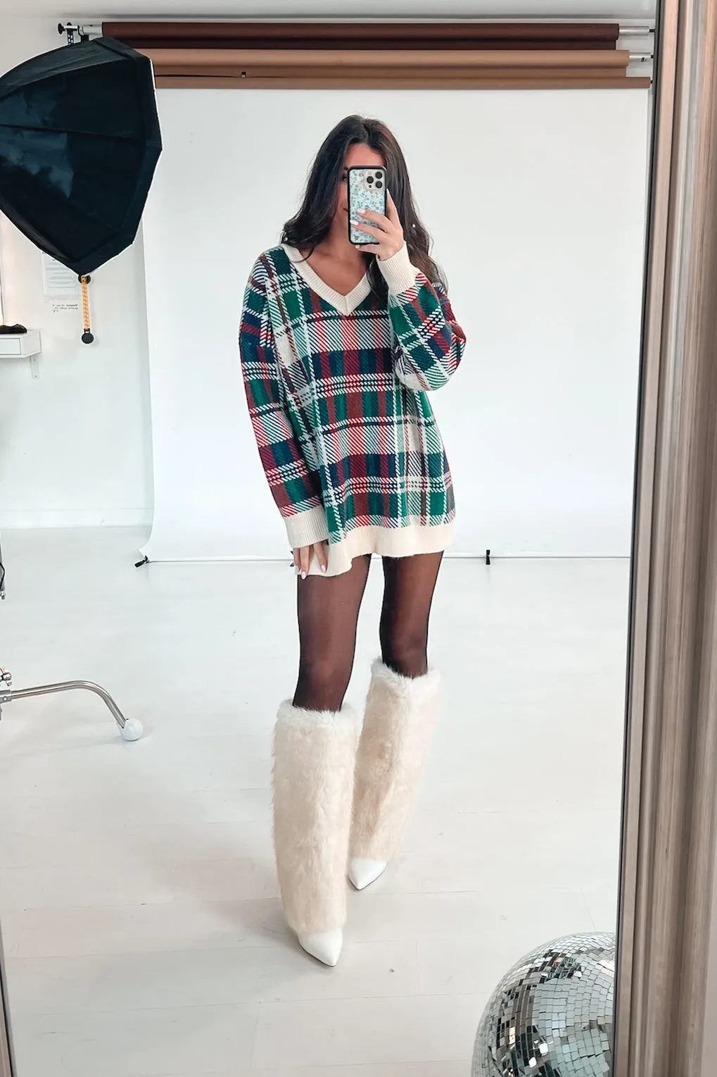 DEAL Making Cold A Statement Off White Faux Fur Stiletto Boots