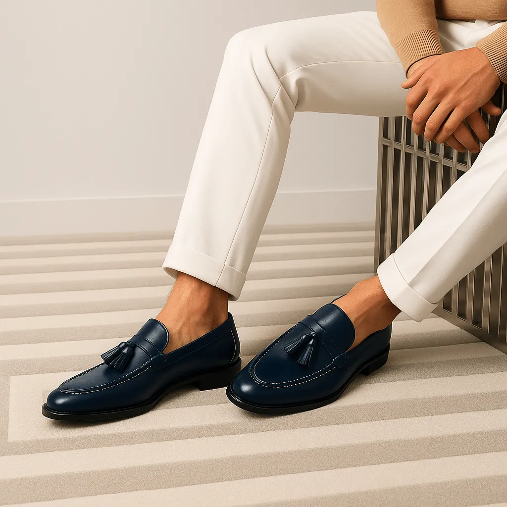 Domoir | Checkered Tassel Loafers
