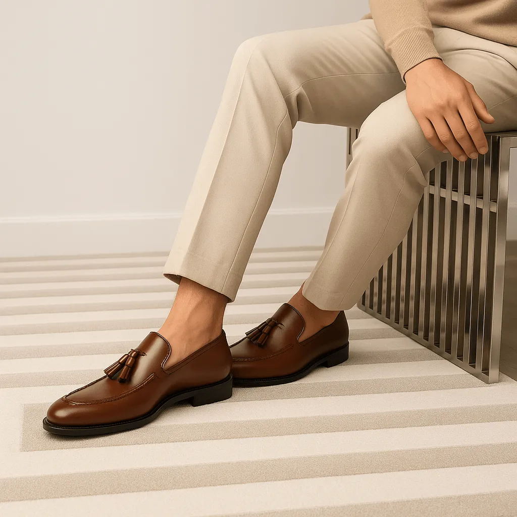 Domoir | Checkered Tassel Loafers