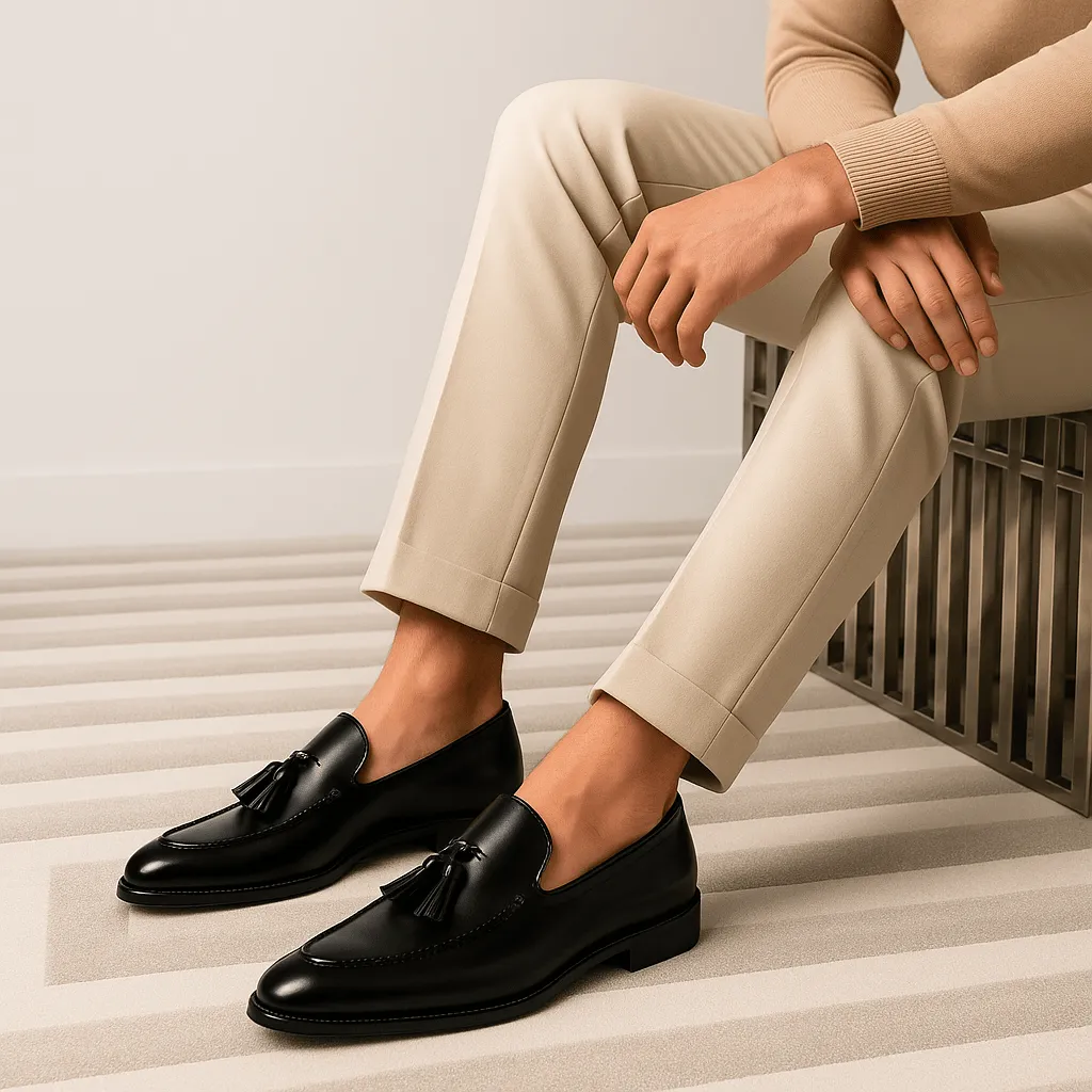 Domoir | Checkered Tassel Loafers
