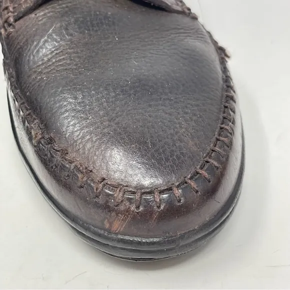 Ecco Seawalker Moc Toe Shoes Mens 10 - 10.5 EU 44 Brown Leather Lace Up Casual