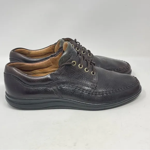 Ecco Seawalker Moc Toe Shoes Mens 10 - 10.5 EU 44 Brown Leather Lace Up Casual