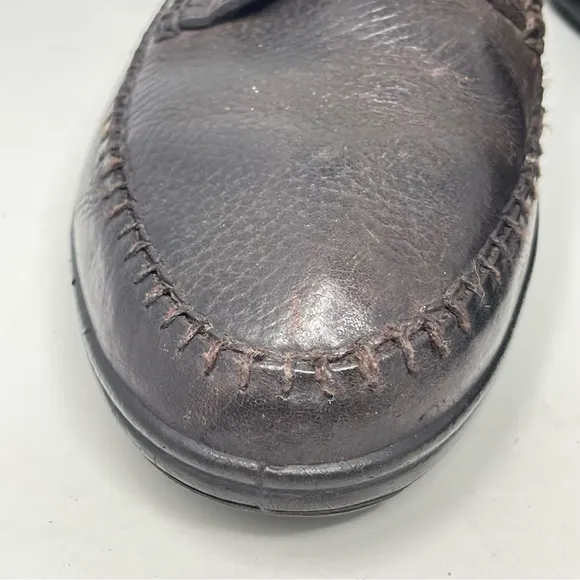 Ecco Seawalker Moc Toe Shoes Mens 10 - 10.5 EU 44 Brown Leather Lace Up Casual