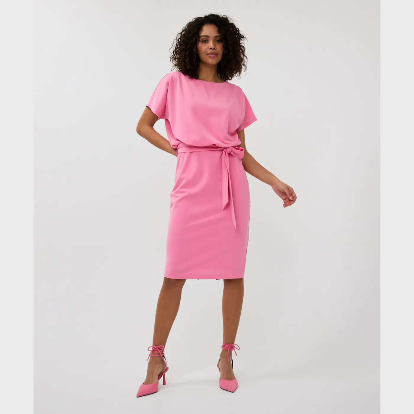 Esqualo Batwing S/S Dress | Rose