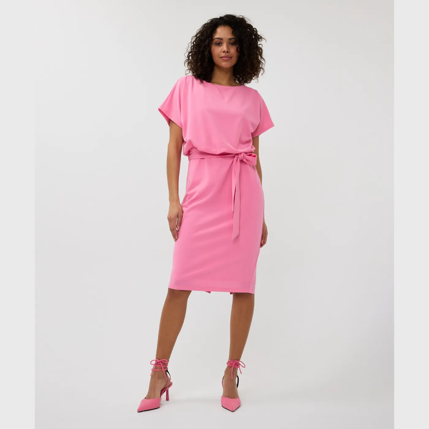 Esqualo Batwing S/S Dress | Rose