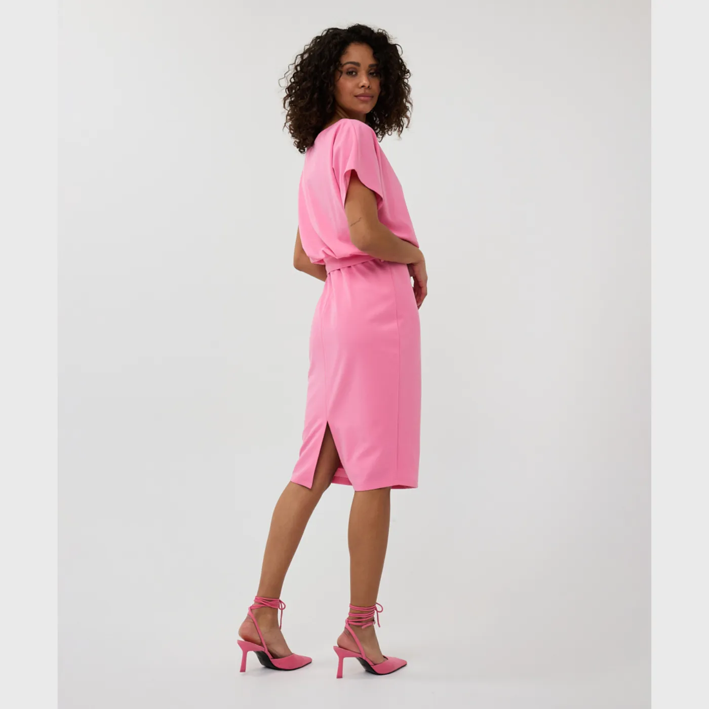 Esqualo Batwing S/S Dress | Rose
